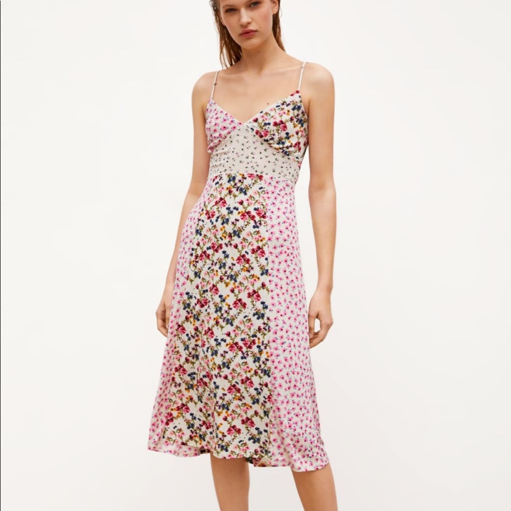 Zara floweral print midi dress boho